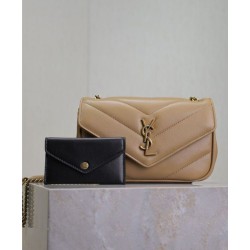 Mini borsa YSL Saint Laurent Loulou Albicocca