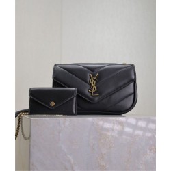 Borsa mini YSL Saint Laurent Loulou Nera