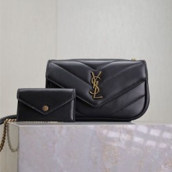 Borsa mini YSL Saint Laurent Loulou Nera