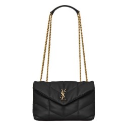 Borsa imbottita Toy YSL Saint Laurent in pelle di agnello nera
