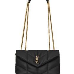 Borsa imbottita Toy YSL Saint Laurent in pelle di agnello nera
