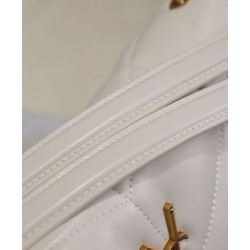 Borsa piccola YSL Saint Laurent Puffer in nappa color crema Borsa piccola YSL Saint Laurent Puffer in nappa color crema