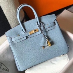 Hermes Birkin 25cm 30cm 35cm Borsa Blu Clemence