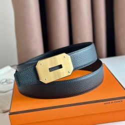 Hermes Neo Cintura Reversibile 32MM Nero Clemence