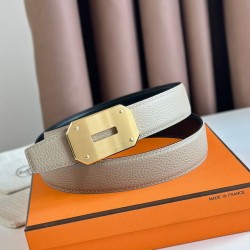 Hermes Neo Cintura Reversibile 32MM Grigio/Nero Clemence