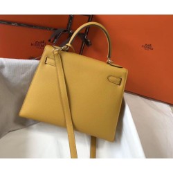 Borsa Sellier Hermes Kelly 28 cm Giallo Epsom Borsa Sellier Hermes Kelly 28 cm Giallo Epsom