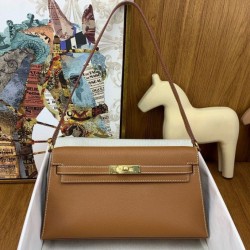 Hermes Kelly Elan Borsa fatta a mano Marrone