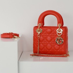 Dior Mini Borsa Lady Dior Cannage Rosso Dior Mini Borsa Lady Dior Cannage Rosso