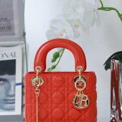 Dior Mini Borsa Lady Dior Cannage Rosso