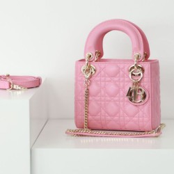 Dior Mini Borsa Lady Dior Cannage Rosa Dior Mini Borsa Lady Dior Cannage Rosa