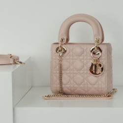 Dior Mini Borsa Lady Dior Cannage Beige