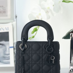 Replica Dior Mini Borsa Lady Dior Cannage Nero
