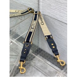 Dior Tracolla Regolabile con Ricamo Anello Blu