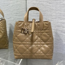 Borsa tote verticale Dior piccola/media Dior Toujours marrone