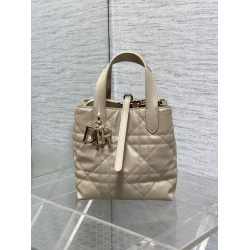Borsa tote verticale Dior piccola/media Dior Toujours albicocca