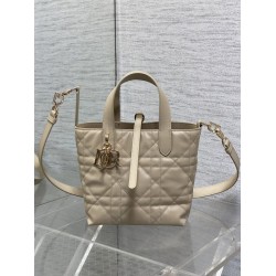 Borsa tote verticale Dior piccola/media Dior Toujours albicocca