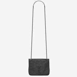 Portafoglio a catena Niki YSL Saint Laurent WOC Storm Crinkled