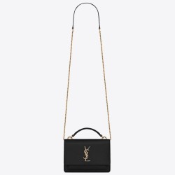 Portafoglio a catena Sunset YSL Saint Laurent WOC Nero