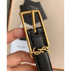 Nuova fibbia Cassandre YSL Saint Laurent Cintura 20MM Nero