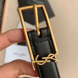 Nuova fibbia Cassandre YSL Saint Laurent Cintura 20MM Nero