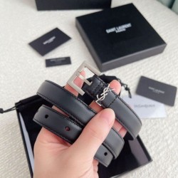 Cintura YSL Saint Laurent Cassandre Square Buckle 20MM Nero