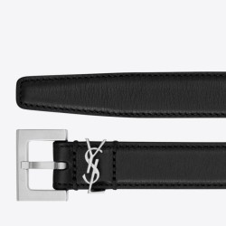 Cintura YSL Saint Laurent Cassandre Square Buckle 20MM Nero