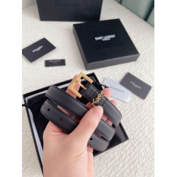 Cintura YSL Saint Laurent Cassandre Square Buckle 20MM Nero Cintura YSL Saint Laurent Cassandre Square Buckle 20MM Nero