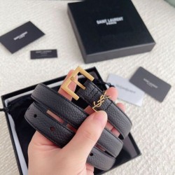 Cintura YSL Saint Laurent Cassandre Square Buckle 20MM Nero