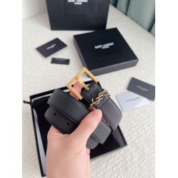 Cintura YSL Saint Laurent Cassandre Square Buckle 20MM Nero Cintura YSL Saint Laurent Cassandre Square Buckle 20MM Nero