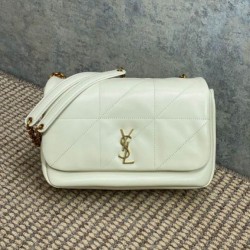 YSL Saint Laurent Jamie 4.3 Borsa piccola Pelle di agnello bianca