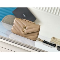 YSL Saint Laurent LouLou Small Bag Matelasse Beige YSL Saint Laurent LouLou Small Bag Matelasse Beige
