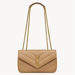 YSL Saint Laurent LouLou Small Bag Matelasse Beige