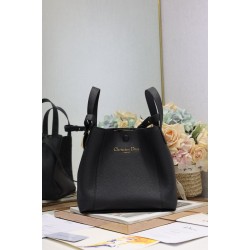 Replica Borsa a secchiello Dior Signature piccola/media nera
