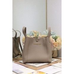 Replica Borsa a secchiello Dior Signature piccola/media grigia