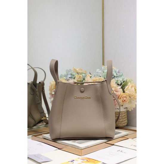 Replica Borsa a secchiello Dior Signature piccola/media grigia Imitazioni Falso Replica Borsa a secchiello Dior Signature piccola/media grigia Imitazioni Falso