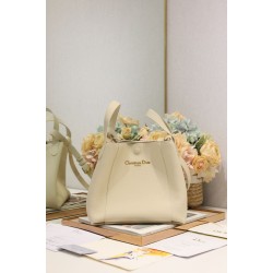 Replica Borsa a secchiello Dior Signature piccola/media bianca