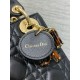 Replica Mini Borsa Dior Lady Dior con O-link Nero Cannage Imitazioni Falso Replica Mini Borsa Dior Lady Dior con O-link Nero Cannage Imitazioni Falso