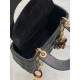 Replica Mini Borsa Dior Lady Dior con O-link Nero Cannage Imitazioni Falso Replica Mini Borsa Dior Lady Dior con O-link Nero Cannage Imitazioni Falso