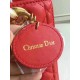 Replica Borsa Dior Classic Lady media rossa Imitazioni Falso