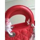 Replica Borsa Dior Classic Lady media rossa Imitazioni Falso