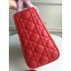 Replica Borsa Dior Classic Lady media rossa Imitazioni Falso