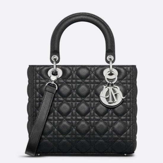 Replica Borsa Dior Lady Dior Media in Pelle di Vitello Granata Nera Imitazioni Falso Replica Borsa Dior Lady Dior Media in Pelle di Vitello Granata Nera Imitazioni Falso