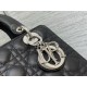 Replica Borsa Dior Lady Dior Media in Pelle di Vitello Granata Nera Imitazioni Falso Replica Borsa Dior Lady Dior Media in Pelle di Vitello Granata Nera Imitazioni Falso