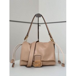 Borsa Fendi Mamma Baguette Media/Grande Nappa Albicocca