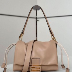 Borsa Fendi Mamma Baguette Media/Grande Nappa Albicocca