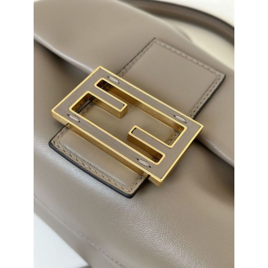 Replica Borsa Fendi Mamma Baguette Piccola Grigia Imitazioni Falso