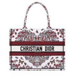 Borsa Dior Book Tote media Dior ricamata con il motivo multicolore M1286 Rosso di Pietro Ruffo Imitazioni