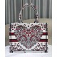 Replica Borsa Dior Book Tote media Dior ricamata con il motivo multicolore M1286 Rosso di Pietro Ruffo Imitazioni Falso