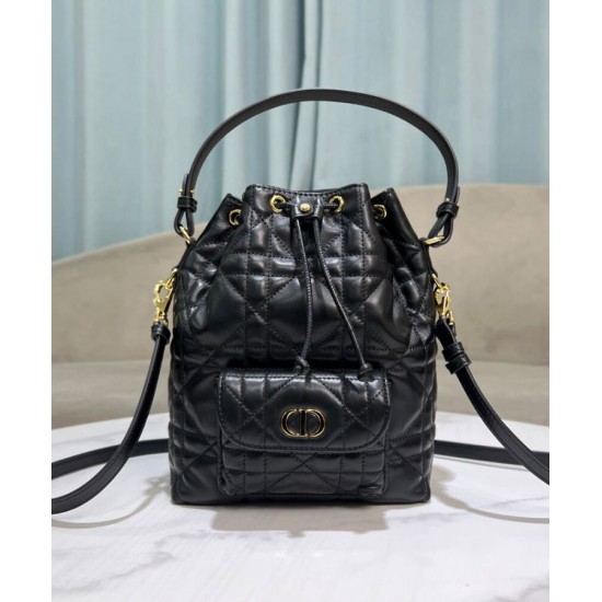 Replica Borsa a secchiello Dior Caro piccola Dior M3372 Nero Imitazioni Falso Replica Borsa a secchiello Dior Caro piccola Dior M3372 Nero Imitazioni Falso