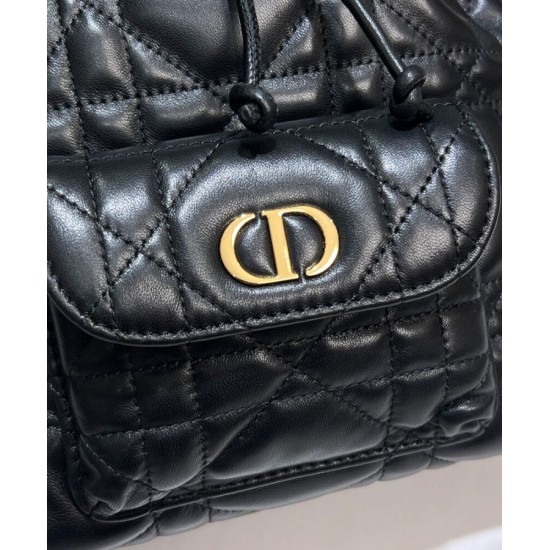 Replica Borsa a secchiello Dior Caro piccola Dior M3372 Nero Imitazioni Falso Replica Borsa a secchiello Dior Caro piccola Dior M3372 Nero Imitazioni Falso